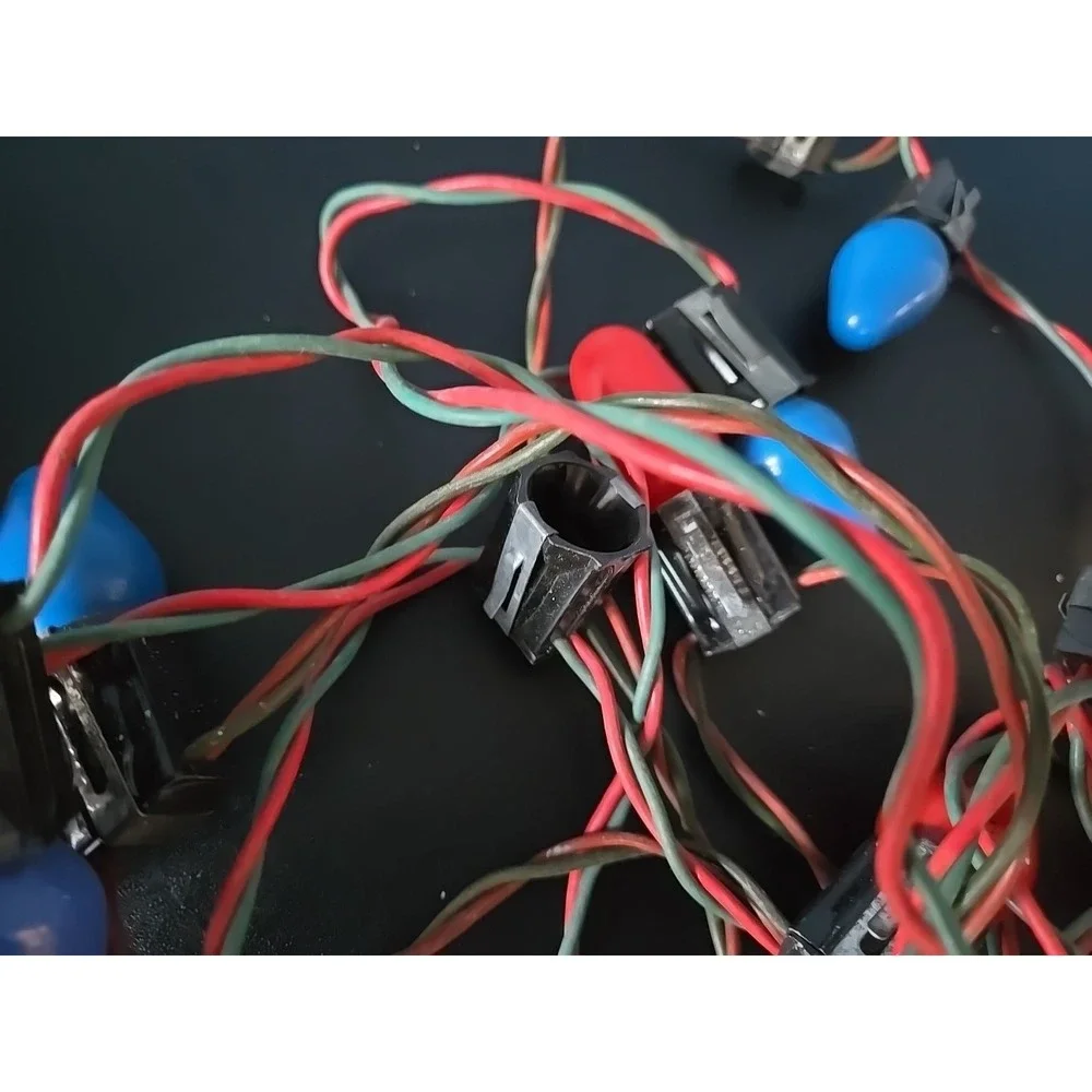 Vintage Antique‎ Light Strands Christmas Lights Green/red Wire